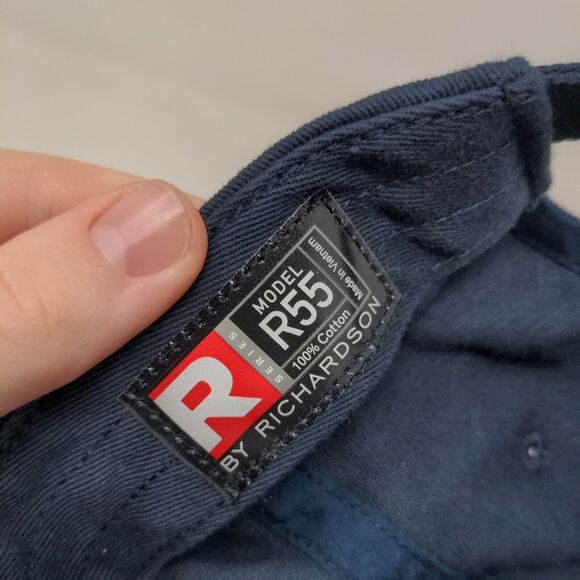 Richardson Mens Slideback Hat Blue Defense Strategies Institute Embroidered Logo - Picture 7 of 7